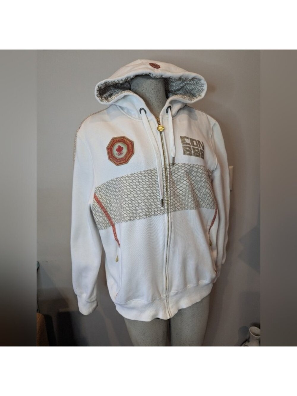 Vintage 2008 CDN Olympic Games Team Canada Hooded HBC Rare Jacket